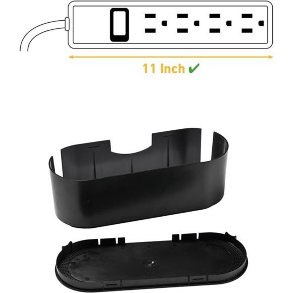 D-Line Cable Management Box, Power Strip Holder, Floor Outlet Hiders, Desk Cord - Picture 3 of 5